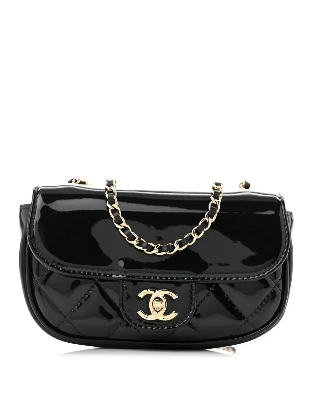 Chanel Patent Calfskin Quilted Mini #322593C17B
